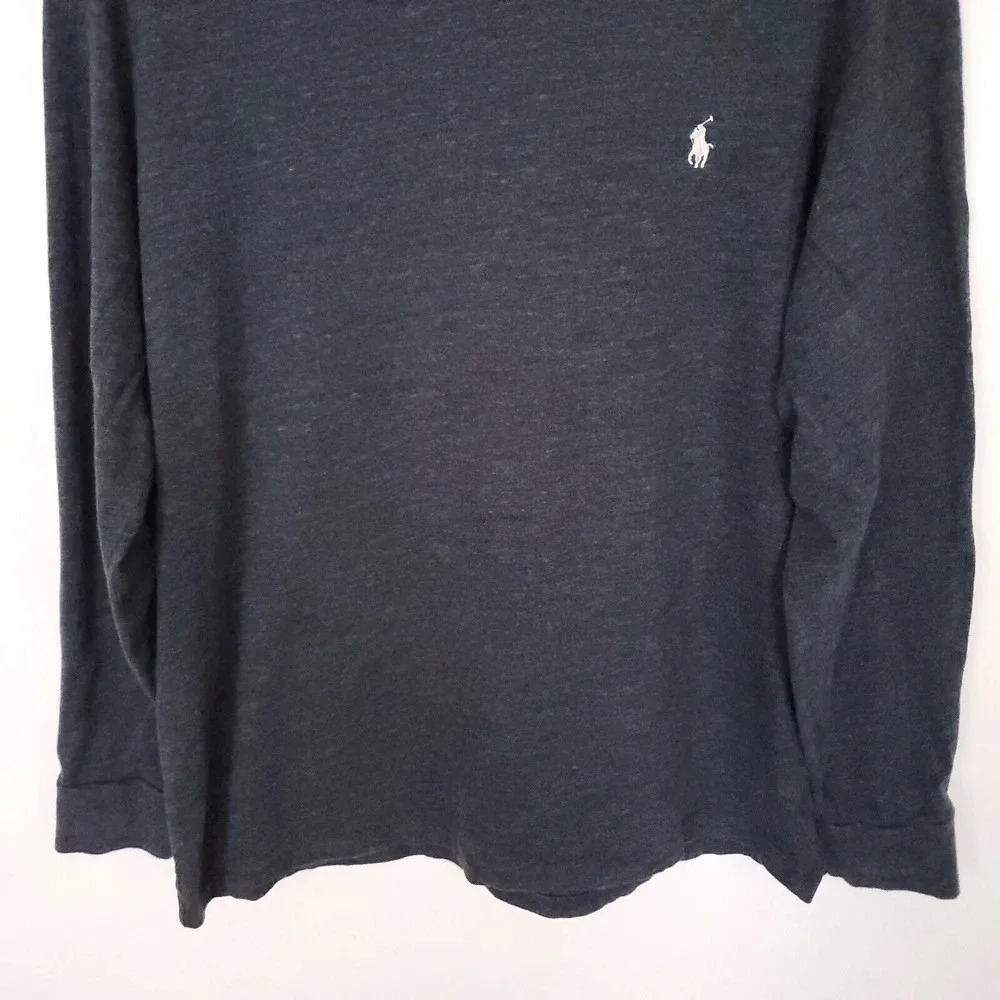 Polo Ralph Lauren Sweatshirt Men's Large Gray Custom Slim Fit Long Sleeve Phony - Picture 6 of 12